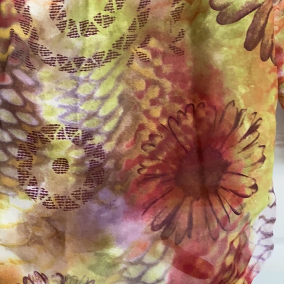 VINTAGE 1990s Express sheer blouse small super cosmic - Picture 4 of 8